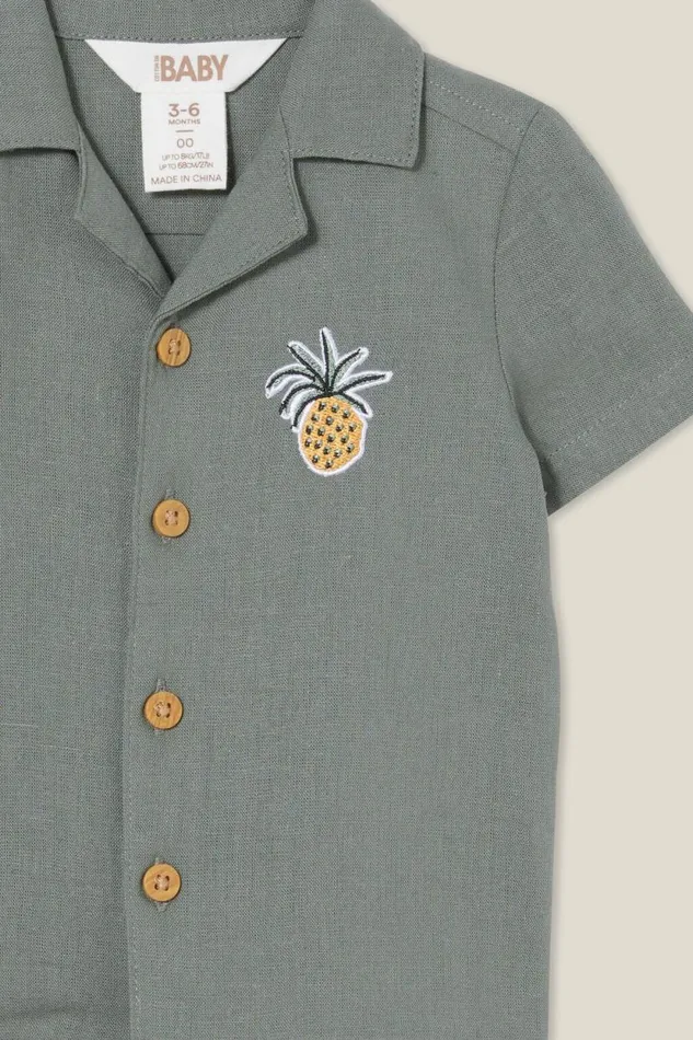 Leo Cuban Relaxed Shirt Swag Green Tropic Pinapple Baby Cotton On Tops Jackets and Sweaters Leo Cuban Relaxed Shirt Swag Green Tropic Pinapple Baby Cotton On Tops Jackets and Sweaters