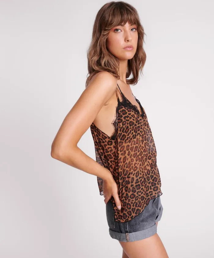 LEOPARD AND LACE CAMI TOP Women One Teaspoon Tops LEOPARD AND LACE CAMI TOP Women One Teaspoon Tops