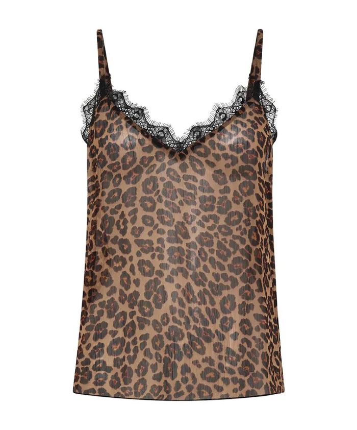 LEOPARD AND LACE CAMI TOP Women One Teaspoon Tops LEOPARD AND LACE CAMI TOP Women One Teaspoon Tops