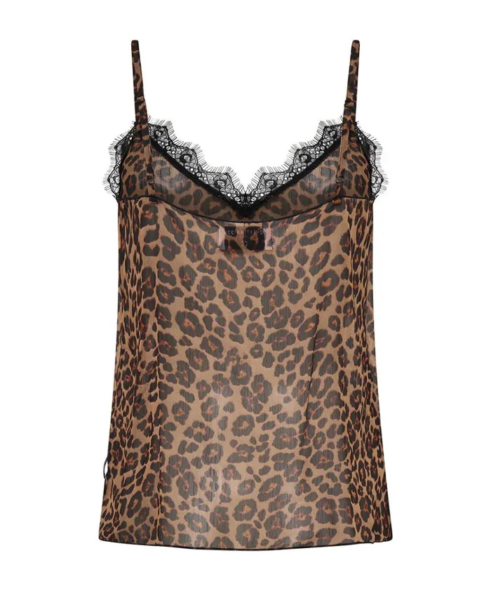 LEOPARD AND LACE CAMI TOP Women One Teaspoon Tops LEOPARD AND LACE CAMI TOP Women One Teaspoon Tops