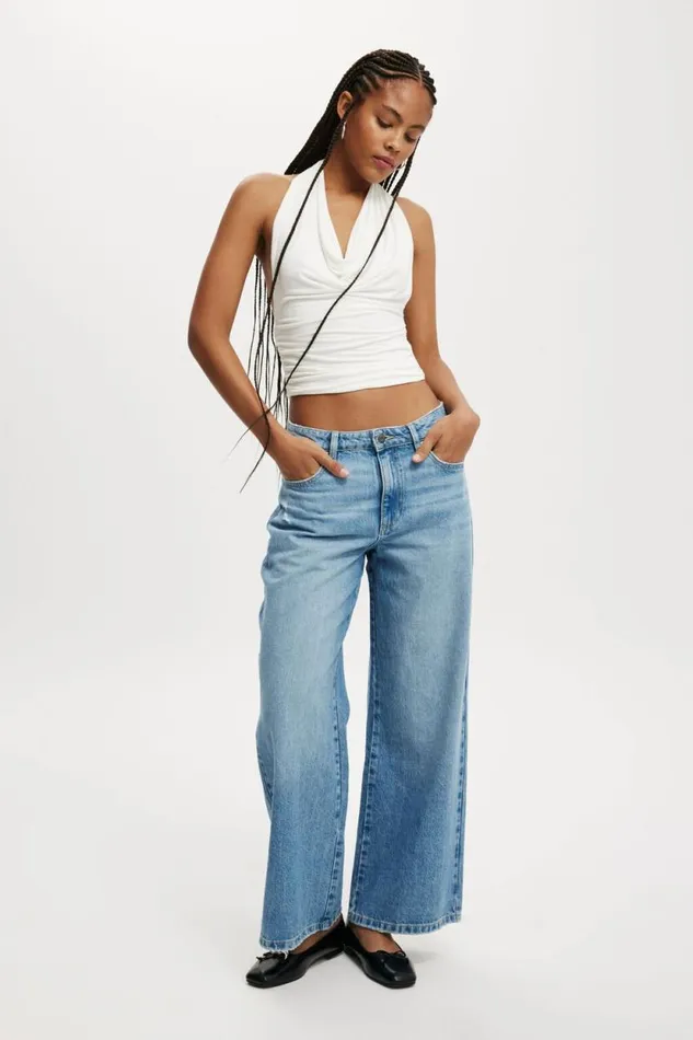 Lexa Cowl Neck Halter Top Natural White Women Cotton On Tops