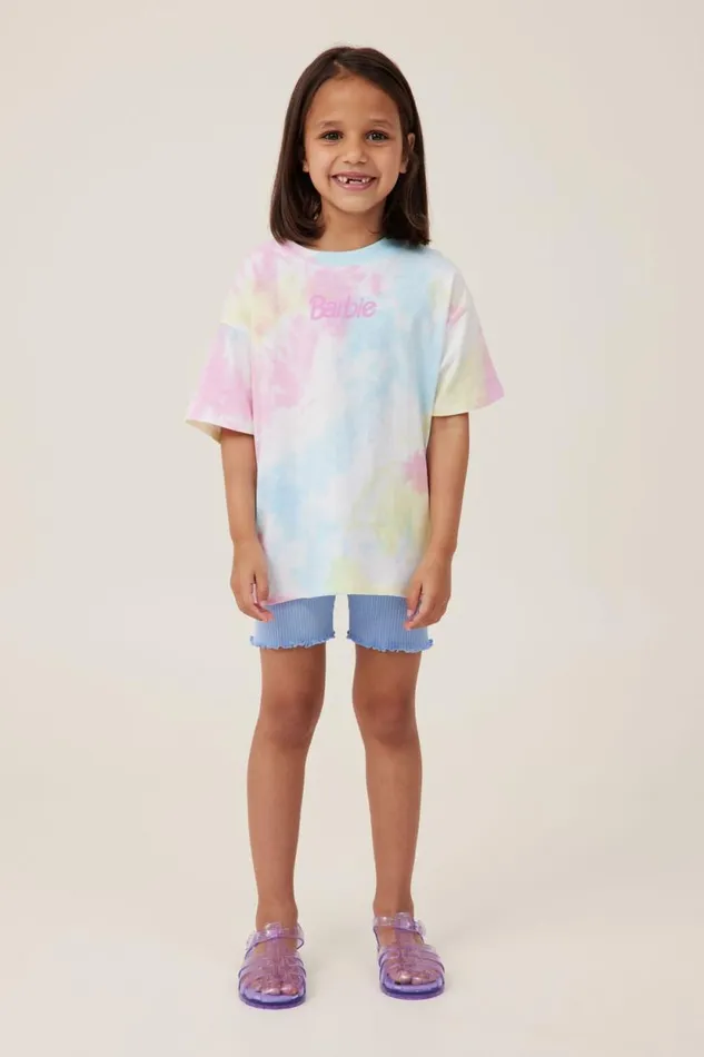 License Drop Shoulder Short Sleeve Tee Lcn Mat Barbie Logopastel Tie Dye Girls Cotton On Tops and TShirts License Drop Shoulder Short Sleeve Tee Lcn Mat Barbie Logopastel Tie Dye Girls Cotton On Tops and TShirts