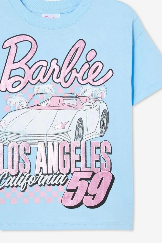 License Drop Shoulder Short Sleeve Tee Lcn Mat Barbie Los Angeles 59sky Haze Girls Cotton On Tops and TShirts License Drop Shoulder Short Sleeve Tee Lcn Mat Barbie Los Angeles 59sky Haze Girls Cotton On Tops and TShirts