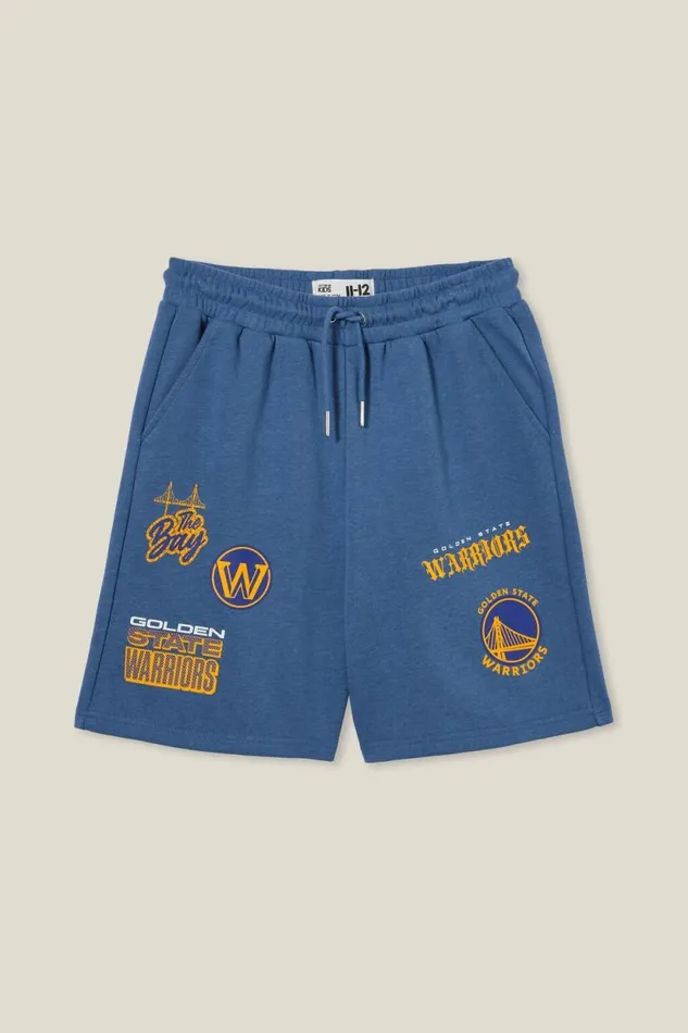 License Slouch Fleece Short Lcn Nba Petty Bluewarriors Badge BoysGirls Cotton On Shorts License Slouch Fleece Short Lcn Nba Petty Bluewarriors Badge BoysGirls Cotton On Shorts