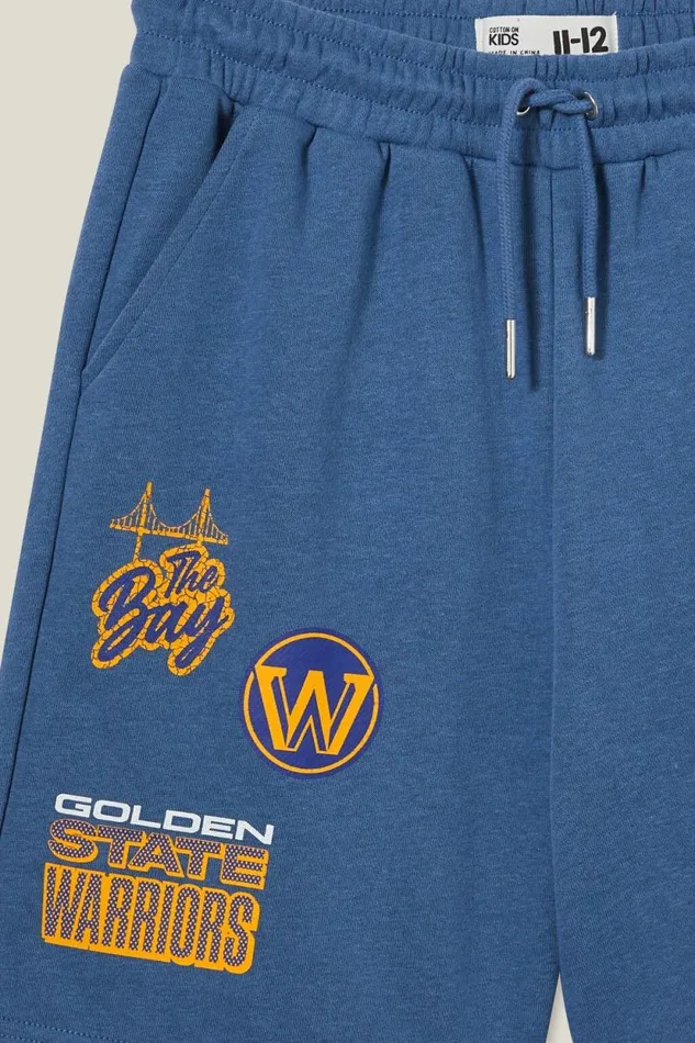 License Slouch Fleece Short Lcn Nba Petty Bluewarriors Badge BoysGirls Cotton On Shorts License Slouch Fleece Short Lcn Nba Petty Bluewarriors Badge BoysGirls Cotton On Shorts