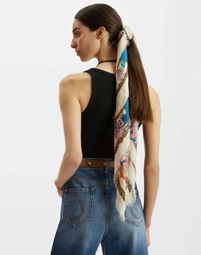 Light Scarf Eve Ecru Women La Double J Foulards and Scarves Light Scarf Eve Ecru Women La Double J Foulards and Scarves