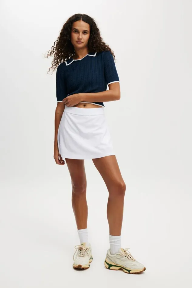 Lightweight Knit Polo Tshirt Dark Water Women Cotton On Tops