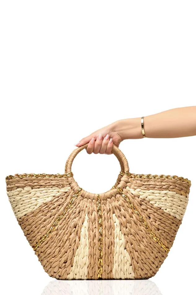 Lilly039s Kloset Bags Women Beach Day Straw Bag Natural Multi