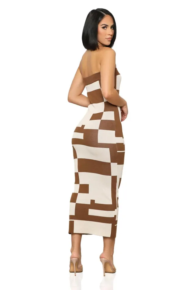Lilly039s Kloset Dresses Women Natural Color Block Tube Dress