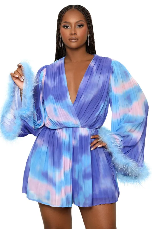 Lilly039s Kloset Jumpsuits and Rompers Women Tickle Me Blue Romper Blue Multi FINAL SALE Lilly039s Kloset Jumpsuits and Rompers Women Tickle Me Blue Romper Blue Multi FINAL SALE
