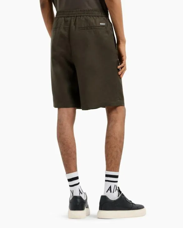 Linen And Lyocell Chino Trousers Green Men Armani Matching Sets Linen And Lyocell Chino Trousers Green Men Armani Matching Sets