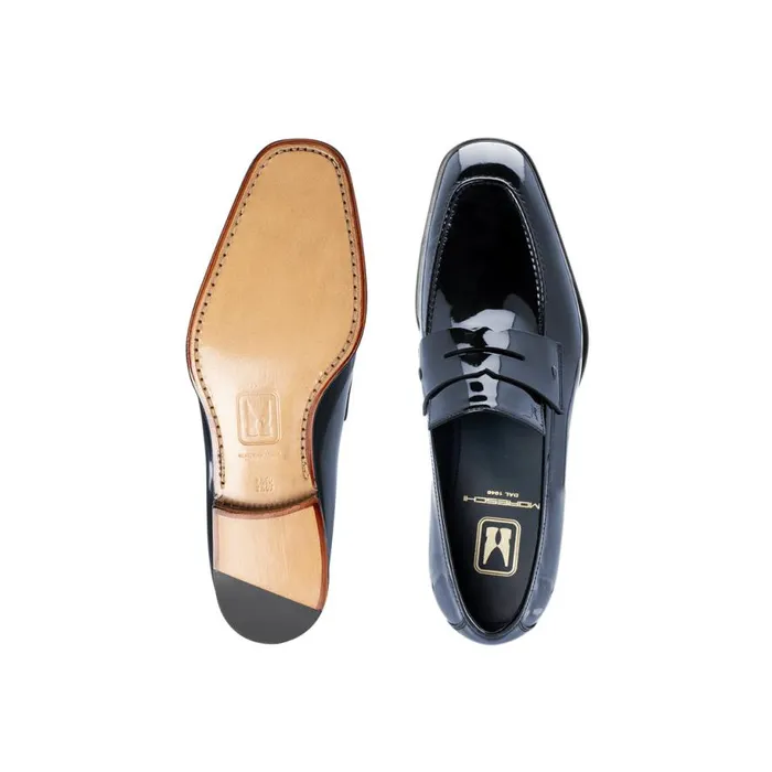 Loafers Men Moreschi Blue Patent Leather Loafer