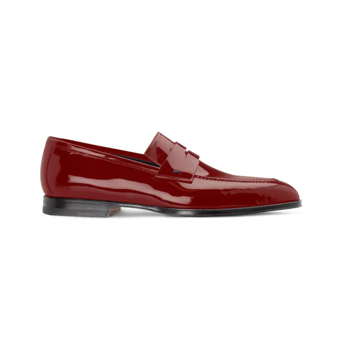 Loafers Men Moreschi Bordeaux Patent Leather Loafer