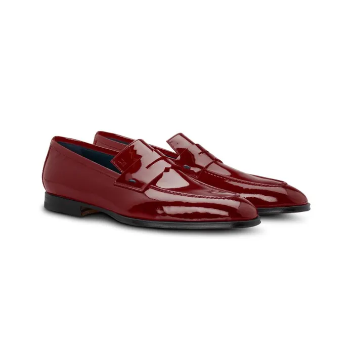 Loafers Men Moreschi Bordeaux Patent Leather Loafer