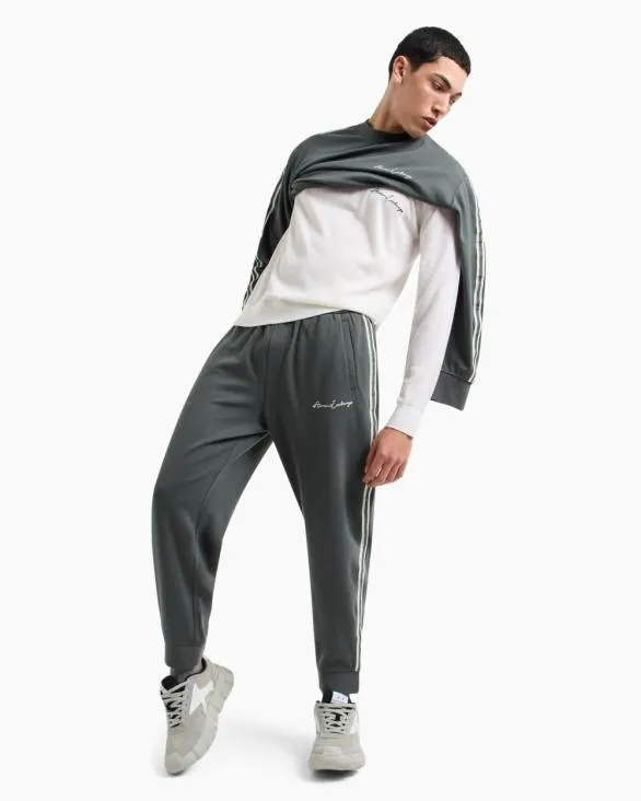 Logo Signature Joggers Green Men Armani Matching Sets Logo Signature Joggers Green Men Armani Matching Sets