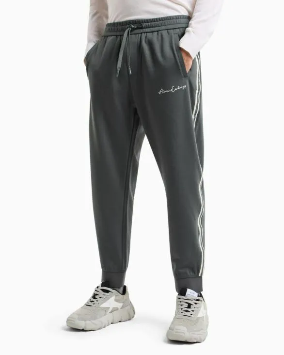 Logo Signature Joggers Green Men Armani Matching Sets Logo Signature Joggers Green Men Armani Matching Sets