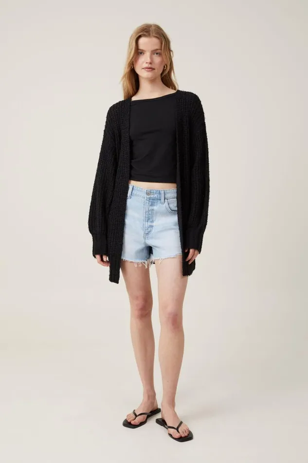 Longline Cardigan Black Women Cotton On Sweaters and Cardigans