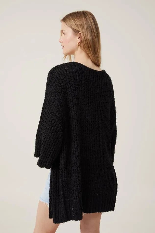 Longline Cardigan Black Women Cotton On Sweaters and Cardigans