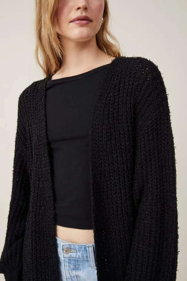 Longline Cardigan Black Women Cotton On Sweaters and Cardigans