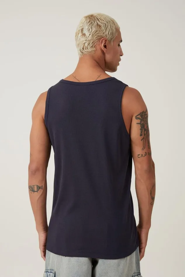 Loose Fit Rib Tank Ink Navy Men Cotton On Tees and Tanks Loose Fit Rib Tank Ink Navy Men Cotton On Tees and Tanks