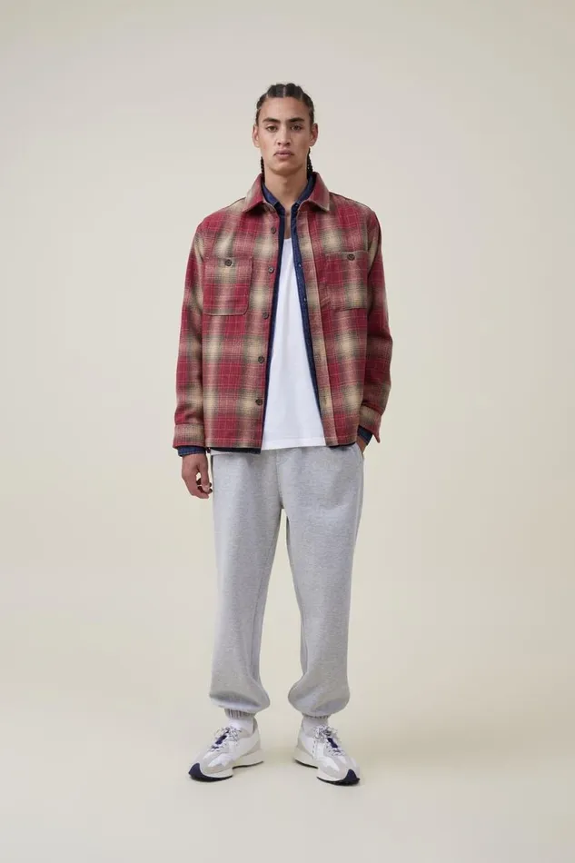 Loose Fit Track Grey Marle Men Cotton On Pants
