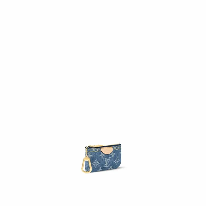 Louis Vuitton Wallets Louis Vuitton M82961 Key Pouch Denim Blue 8211 Louis Vuitton Handbag Store 8211 Women