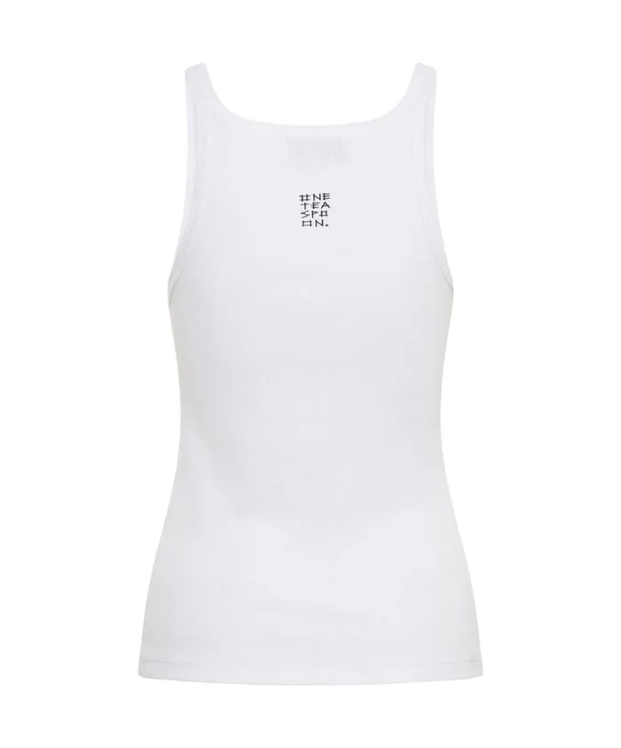 LOVE RIB SINGLET WHITE Women One Teaspoon Tees and Tanks LOVE RIB SINGLET WHITE Women One Teaspoon Tees and Tanks