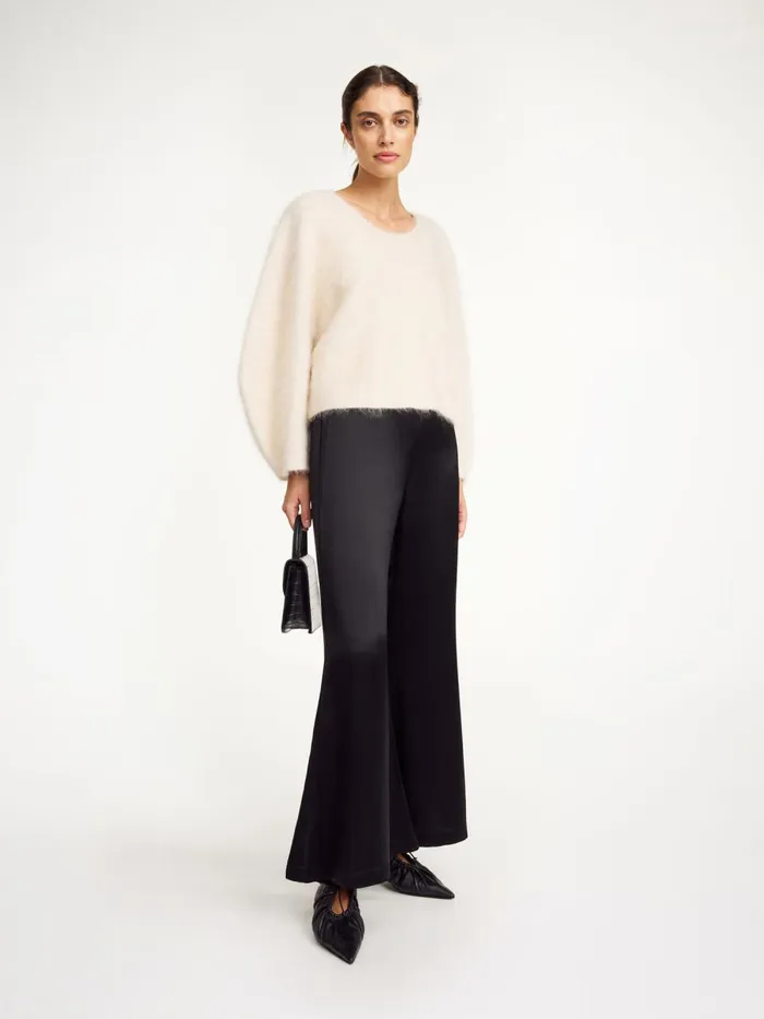 Lucee Flared Trousers Black Women By Malene Birger Trousers