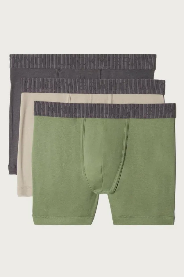 Lucky Brand 3 Pack Cotton Viscose Boxer Briefs Multi Men Underwear and Sleepwear Lucky Brand 3 Pack Cotton Viscose Boxer Briefs Multi Men Underwear and Sleepwear