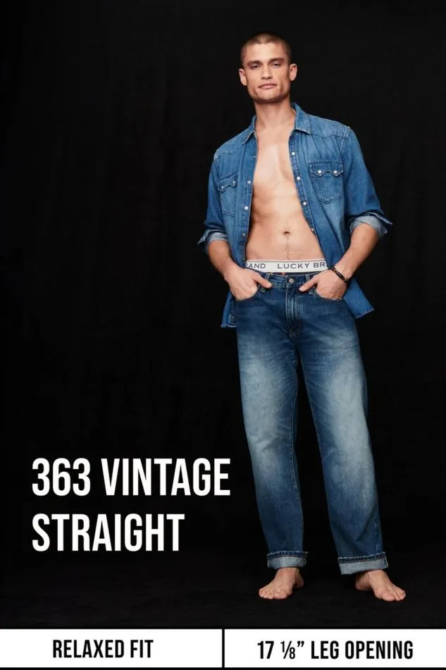 Lucky Brand 363 Straight Made In The Usa Selvedge Jean Nimes Men Jeans