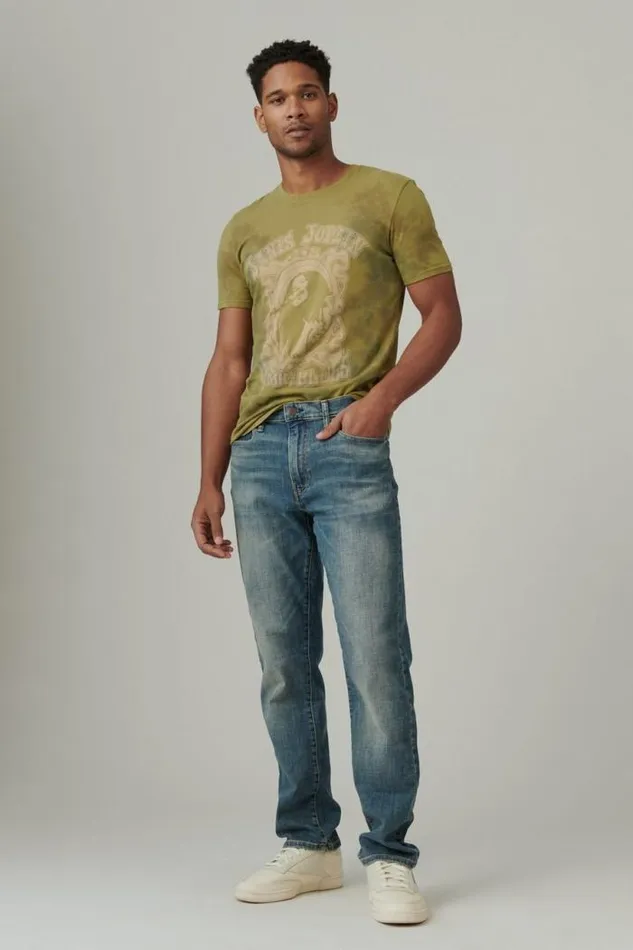 Lucky Brand 410 Athletic Straight Jean Meanders Men Jeans