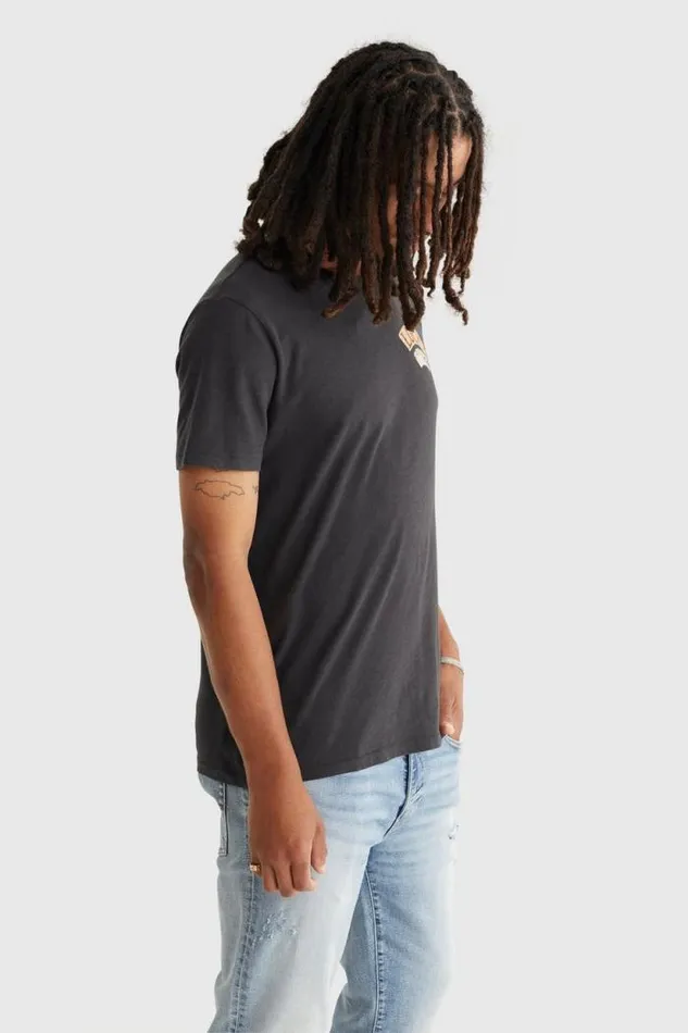 Lucky Brand Aces Over Eights Tee Jet Black Men Graphic Tees