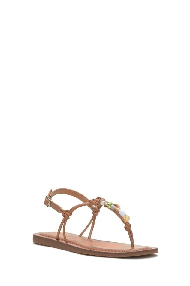 Lucky Brand Beiwen Strappy Shell Sandal Open Brownrust Women Shoes