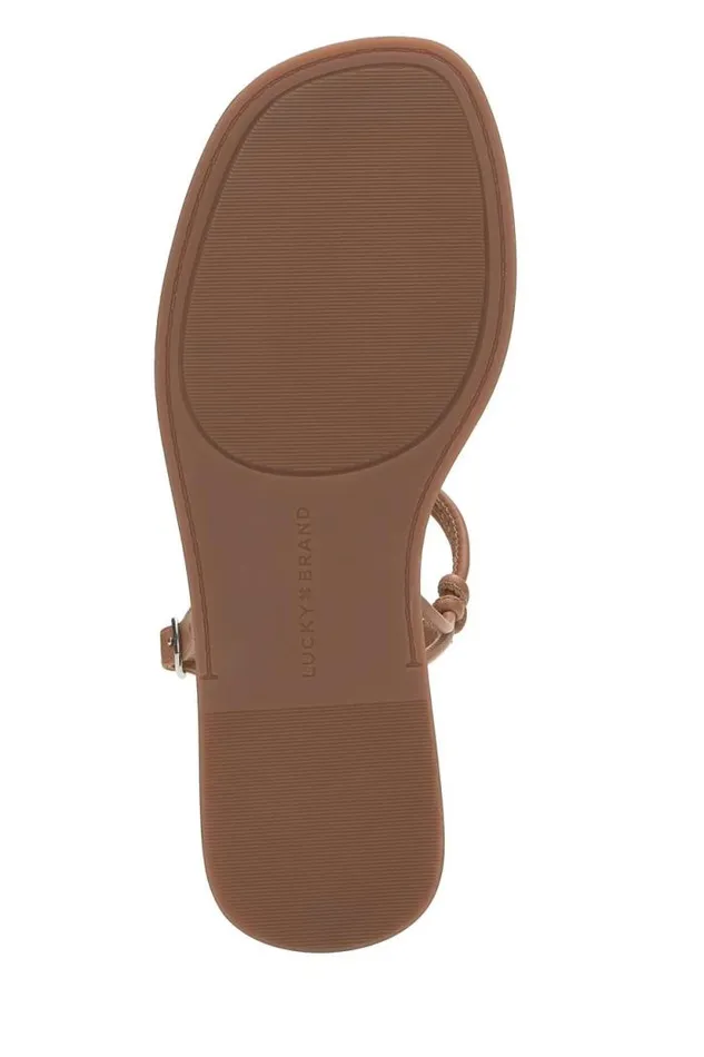 Lucky Brand Beiwen Strappy Shell Sandal Open Brownrust Women Shoes