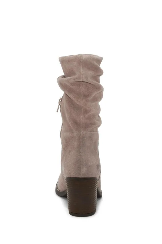 Lucky Brand Bitsie Ruched Boot Camel Women Shoes