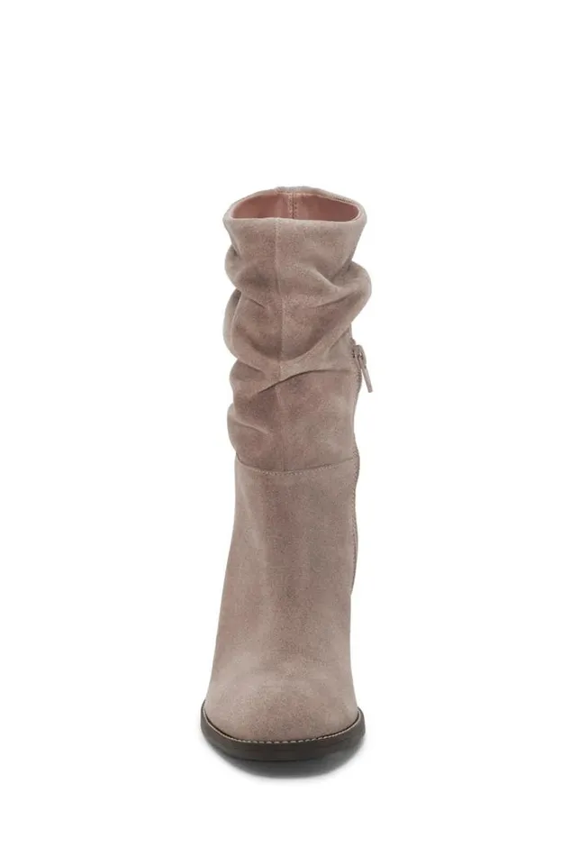 Lucky Brand Bitsie Ruched Boot Camel Women Shoes