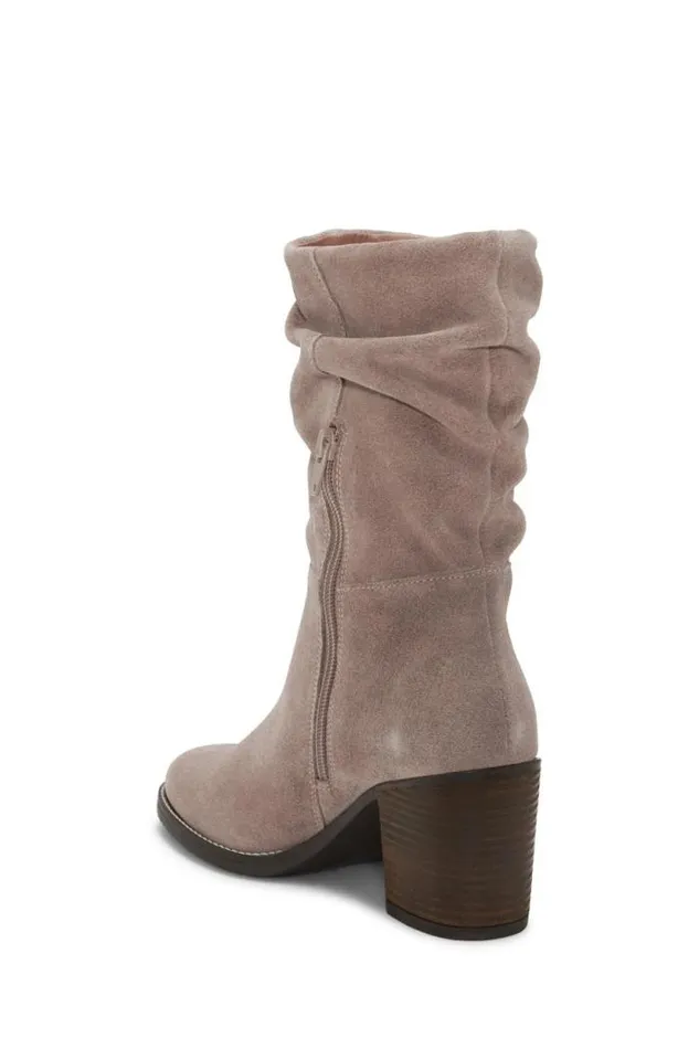 Lucky Brand Bitsie Ruched Boot Camel Women Shoes