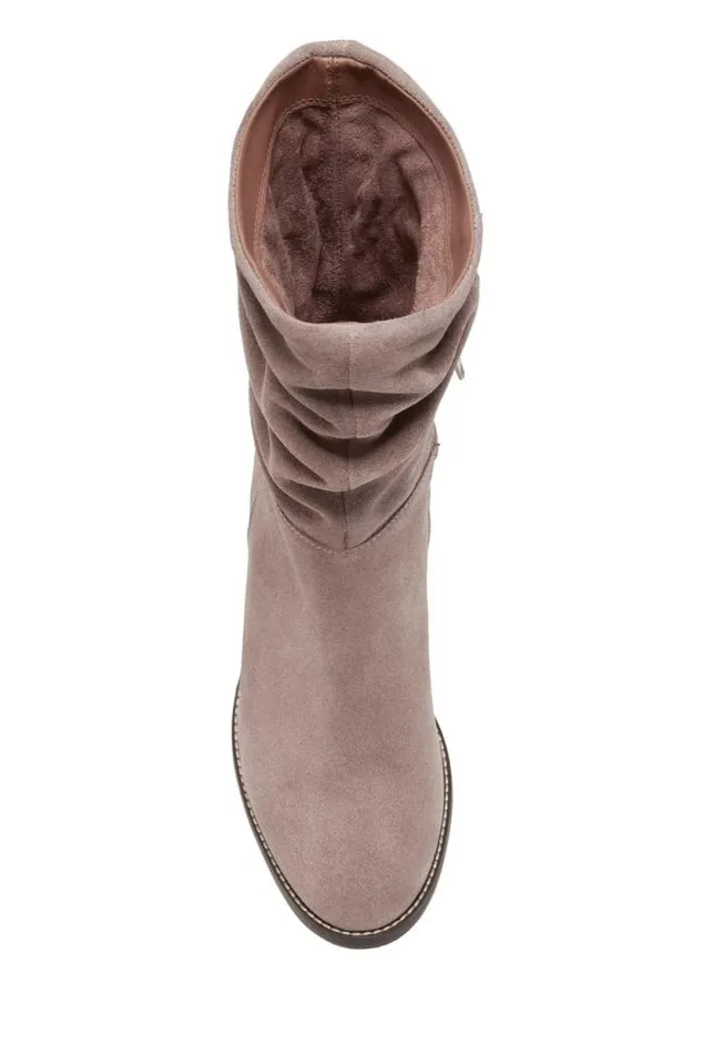 Lucky Brand Bitsie Ruched Boot Camel Women Shoes