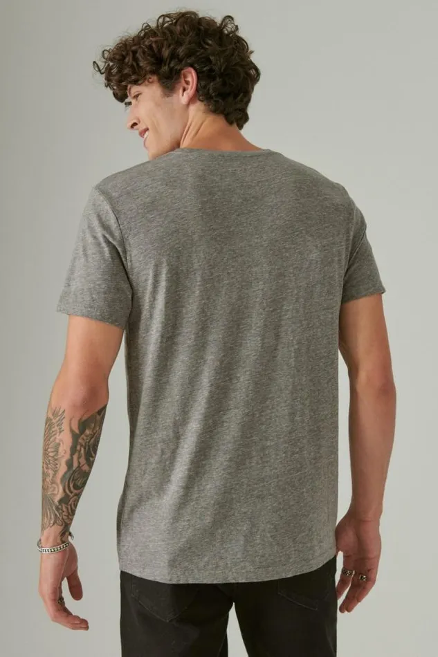 Lucky Brand Bongs Heather Grey Men Graphic Tees