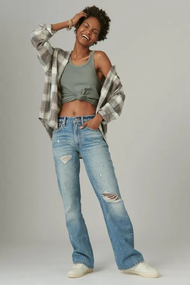 Lucky Brand Boyfriend Flare Easy Like Sunday Dt Women Jeans