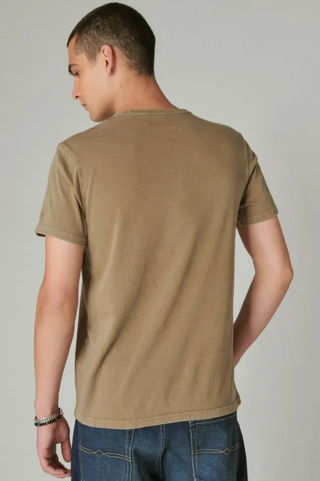 Lucky Brand Budweiser A Tee Lead Grey Men Graphic Tees