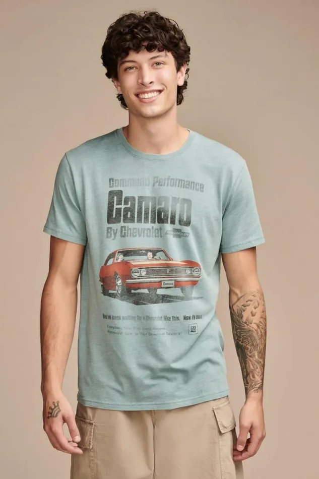 Lucky Brand Camaro Ad Arctic Men Graphic Tees