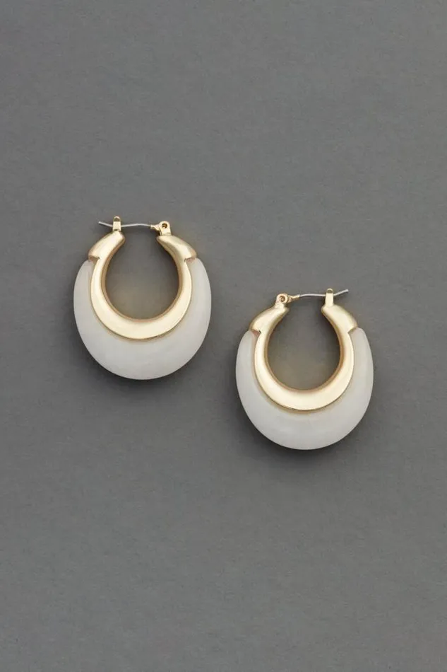 Lucky Brand Carved Hoop Earring Gold Women Jewelry