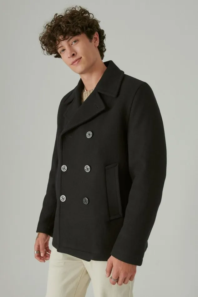 Lucky Brand Classic Peacoat Navy Men Jackets and Outerwear