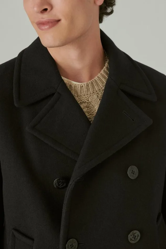 Lucky Brand Classic Peacoat Navy Men Jackets and Outerwear