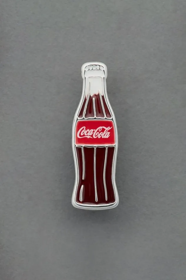 Lucky Brand Cocacola Classic Bottle Pin Silver Women Jewelry