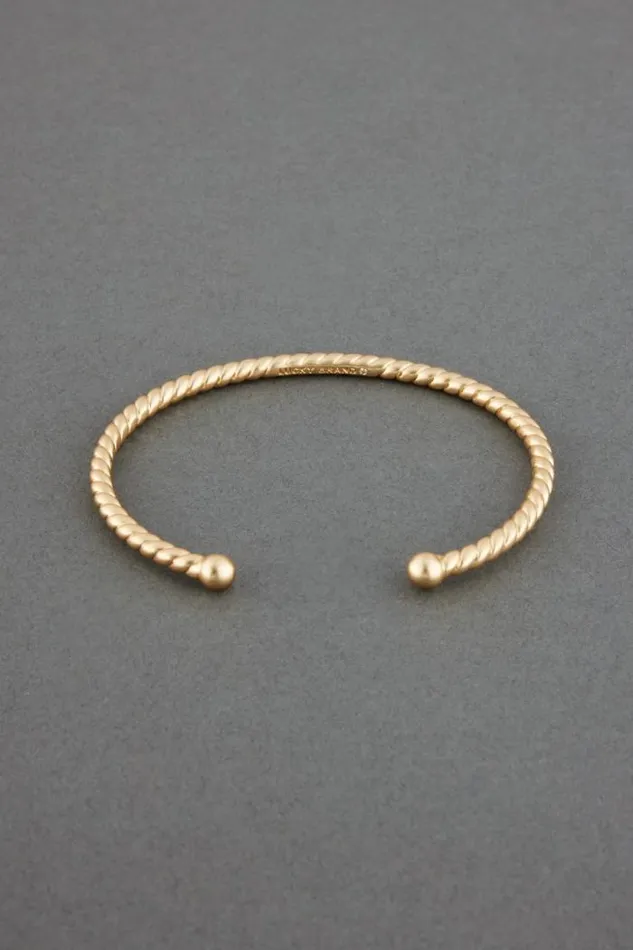 Lucky Brand Delicate Rope Twist Cuff Bracelet Gold Women Jewelry