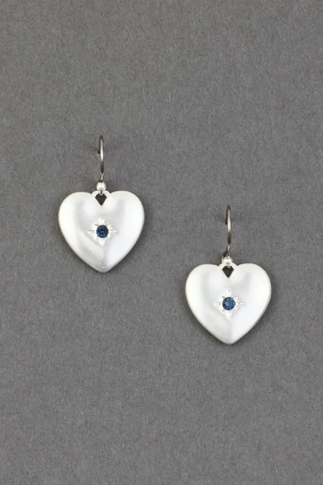 Lucky Brand Heart Drop Earring Silver Women Jewelry