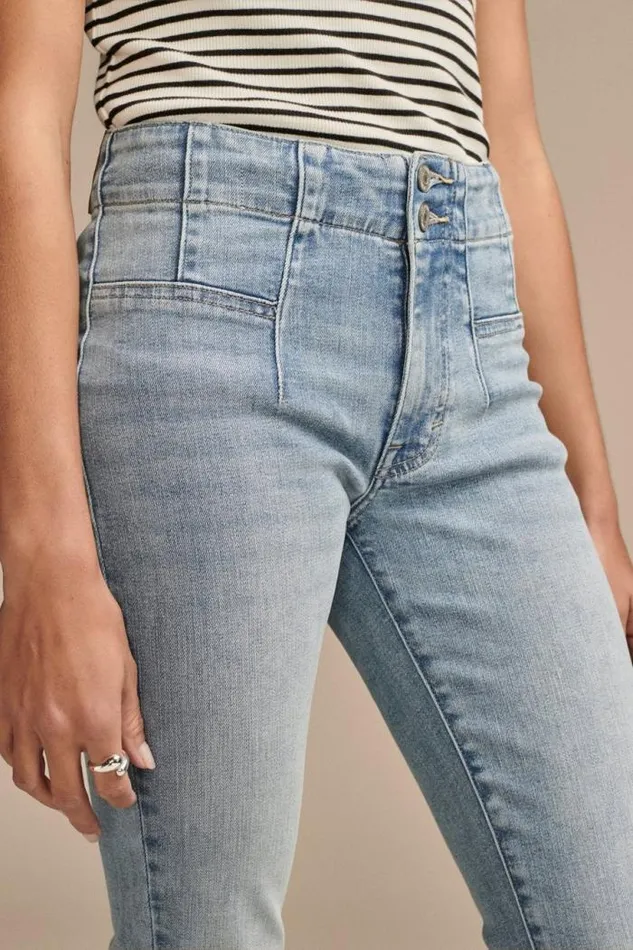 Lucky Brand High Rise Seamed Stevie Flare Aquarius Women Jeans