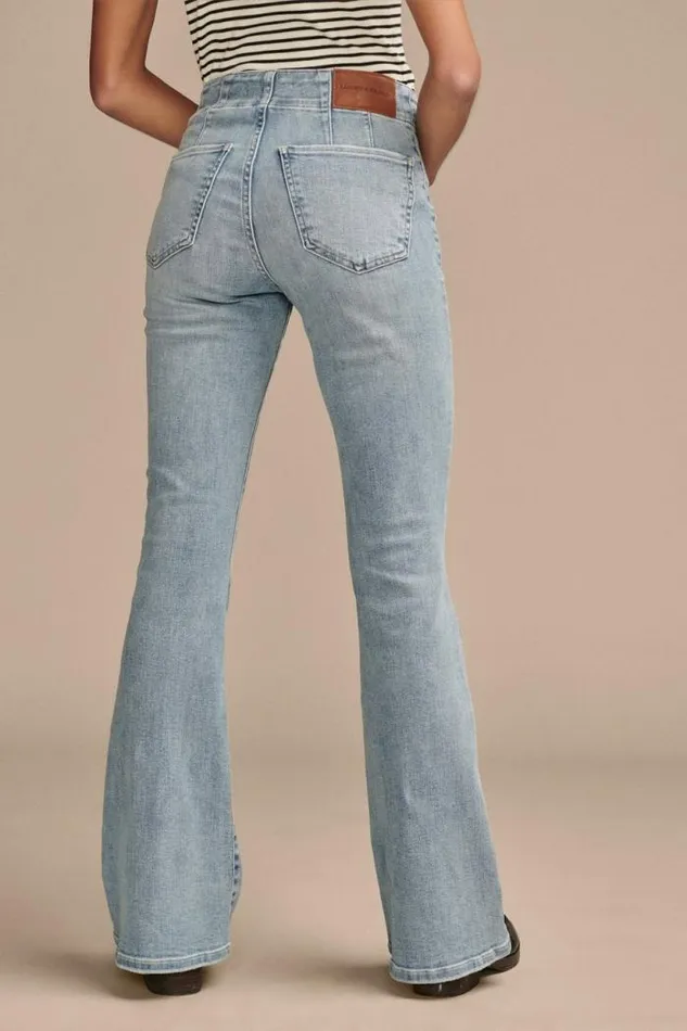 Lucky Brand High Rise Seamed Stevie Flare Aquarius Women Jeans